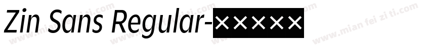 Zin Sans Regular字体转换